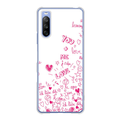 Xperia 10 III SO-52B docomo 高画質仕上げ 背面印刷 ハードケース プリティハート