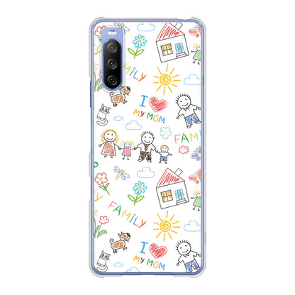 Xperia 10 III SO-52B docomo 高画質仕上げ 背面印刷 ハードケース カップル＆ファミリー
