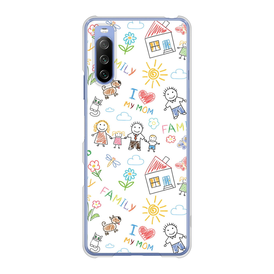 Xperia 10 III SO-52B docomo 高画質仕上げ 背面印刷 ハードケース カップル＆ファミリー
