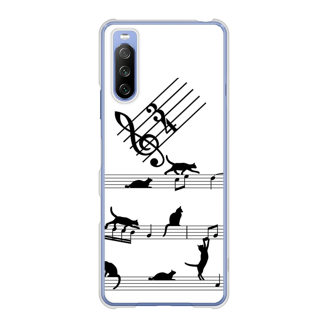 Xperia 10 III SO-52B docomo 高画質仕上げ 背面印刷 ハードケース 音符