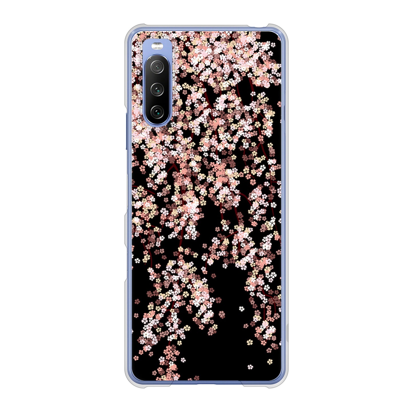 Xperia 10 III SO-52B docomo 高画質仕上げ 背面印刷 ハードケース 【1244 しだれ桜】