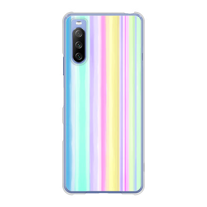 Xperia 10 III SO-52B docomo 高画質仕上げ 背面印刷 ハードケース レインボー