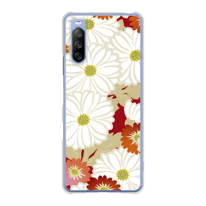 Xperia 10 III SO-52B docomo 高画質仕上げ 背面印刷 ハードケース 和花柄
