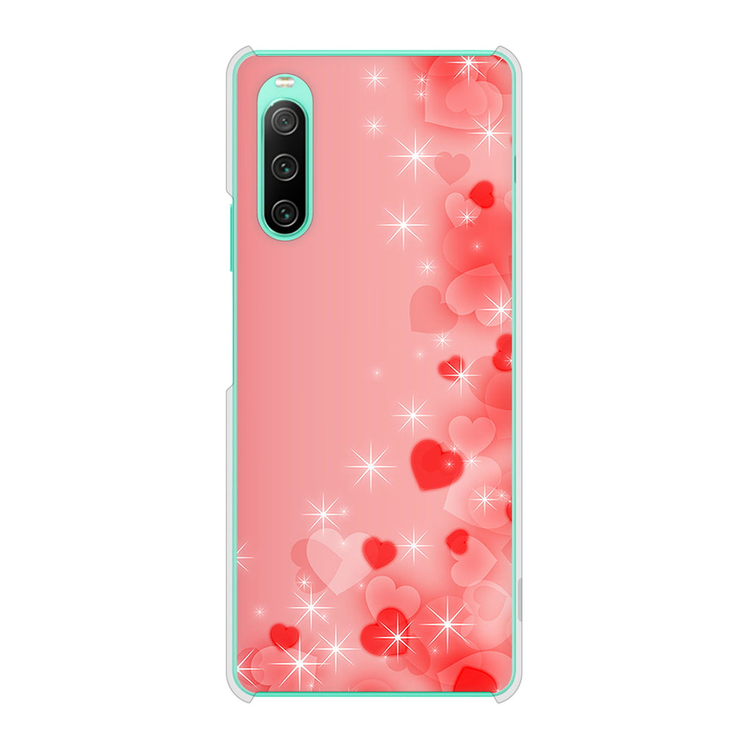 Xperia 10 IV SO-52C docomo 高画質仕上げ 背面印刷 ハードケース 【003 ハート色の夢】