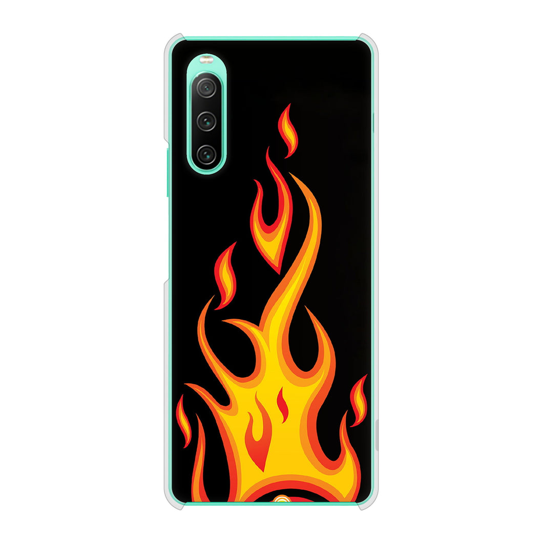 Xperia 10 IV SO-52C docomo 高画質仕上げ 背面印刷 ハードケース 【010 ファイヤー】