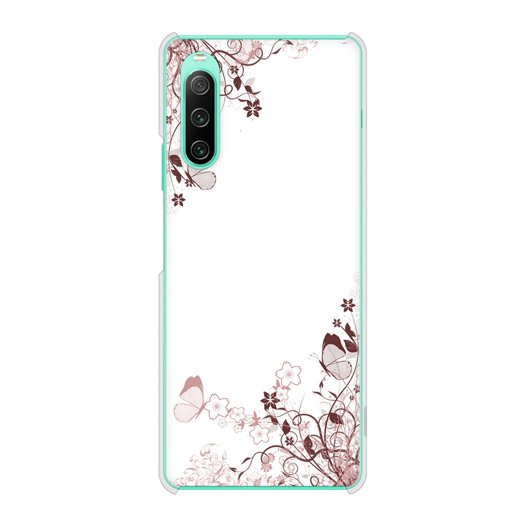 Xperia 10 IV SO-52C docomo 高画質仕上げ 背面印刷 ハードケース バタフライ