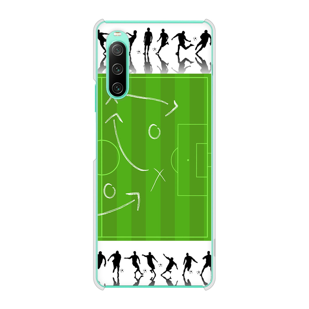 Xperia 10 IV SO-52C docomo 高画質仕上げ 背面印刷 ハードケース 【304 サッカー戦略ボード】
