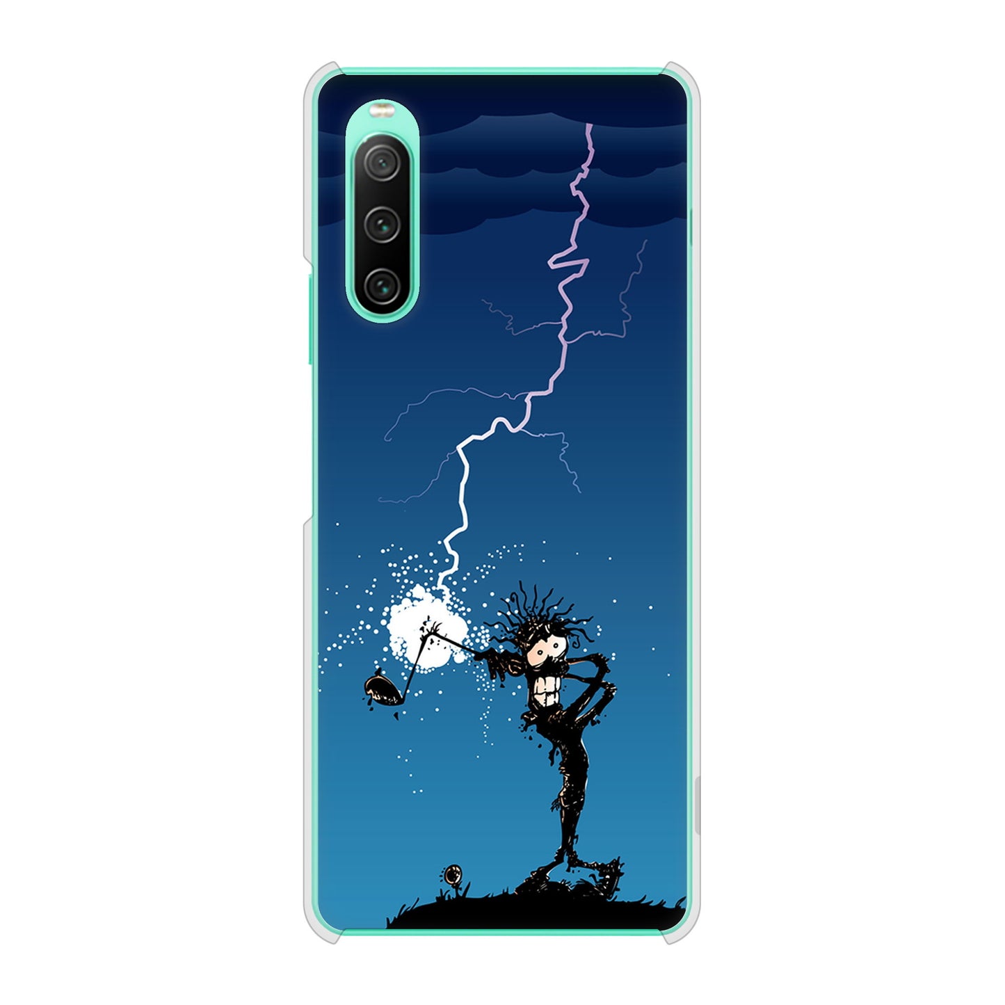Xperia 10 IV SO-52C docomo 高画質仕上げ 背面印刷 ハードケース 【417 ゴルファーの苦難】
