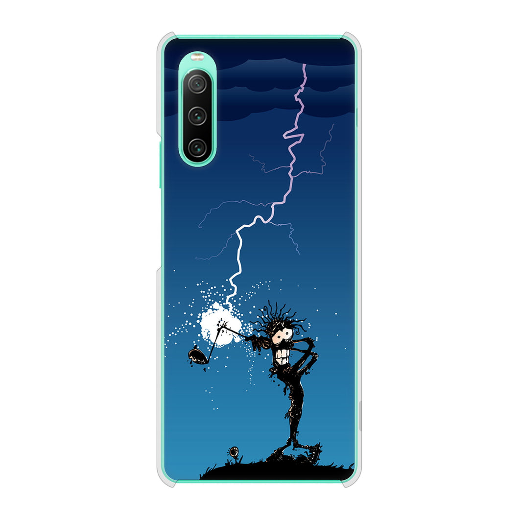 Xperia 10 IV SO-52C docomo 高画質仕上げ 背面印刷 ハードケース 【417 ゴルファーの苦難】