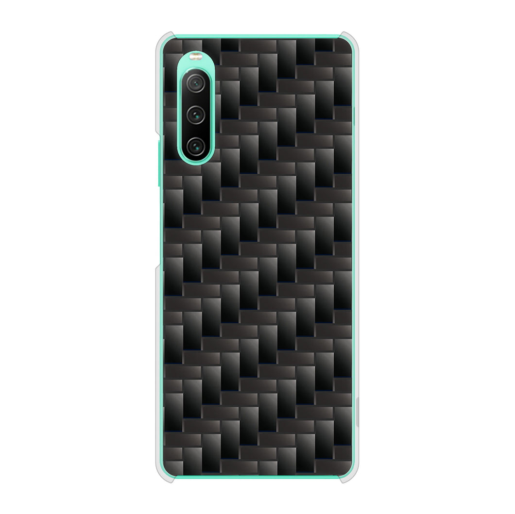 Xperia 10 IV SO-52C docomo 高画質仕上げ 背面印刷 ハードケース 【461 カーボン】
