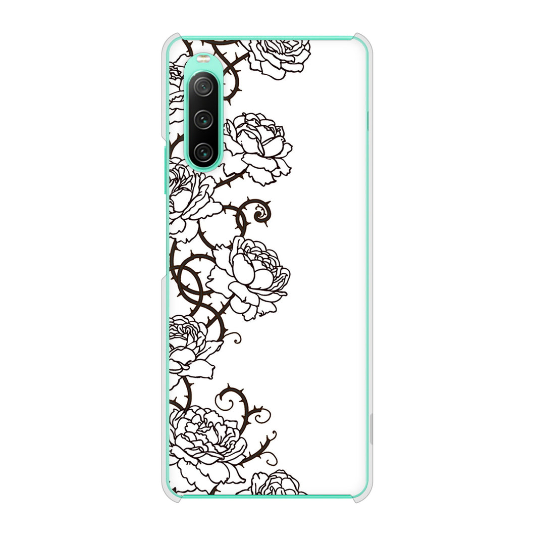 Xperia 10 IV SO-52C docomo 高画質仕上げ 背面印刷 ハードケース 【467 イバラ】