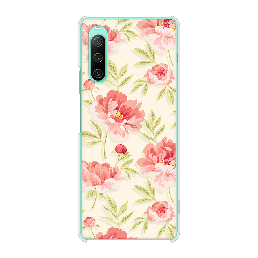 Xperia 10 IV SO-52C docomo 高画質仕上げ 背面印刷 ハードケース 北欧の小花