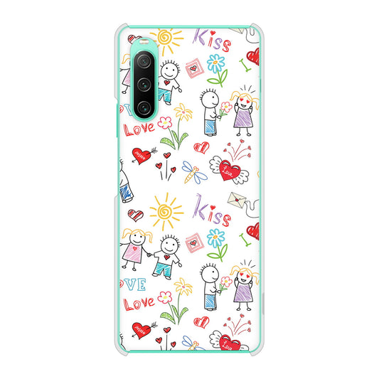 Xperia 10 IV SO-52C docomo 高画質仕上げ 背面印刷 ハードケース カップル＆ファミリー