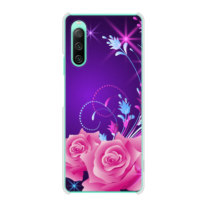 Xperia 10 IV SO-52C docomo 高画質仕上げ 背面印刷 ハードケース ロマンチックなバラ
