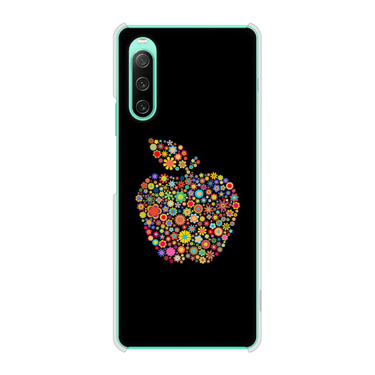 Xperia 10 IV SO-52C docomo 高画質仕上げ 背面印刷 ハードケース 【1195 カラフルアップル】
