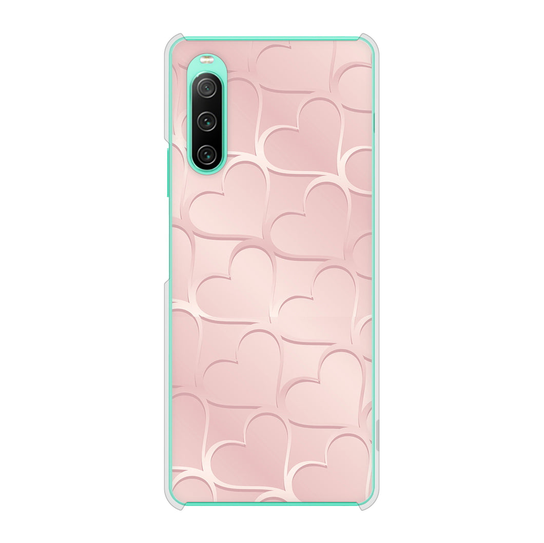 Xperia 10 IV SO-52C docomo 高画質仕上げ 背面印刷 ハードケース かくれハート