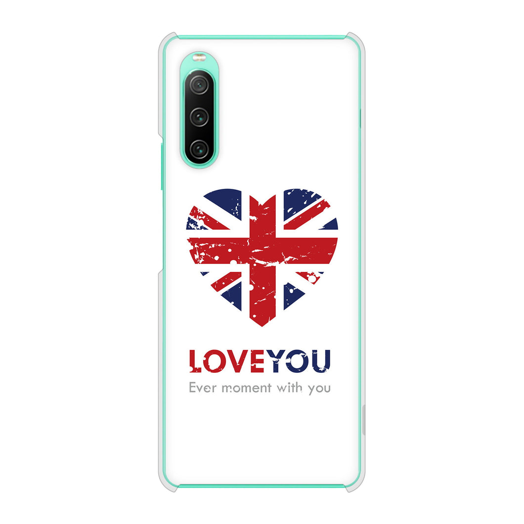 Xperia 10 IV SO-52C docomo 高画質仕上げ 背面印刷 ハードケース ユニオンジャックハート