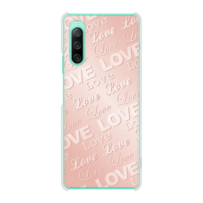 Xperia 10 IV SO-52C docomo 高画質仕上げ 背面印刷 ハードケース エンボス風LOVEリンク