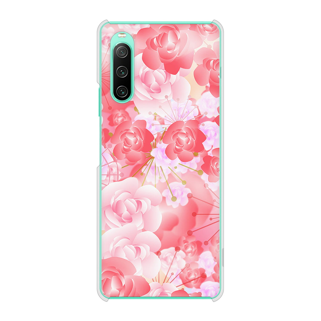 Xperia 10 IV SO-52C docomo 高画質仕上げ 背面印刷 ハードケース 【VA817 はんなり色の華】