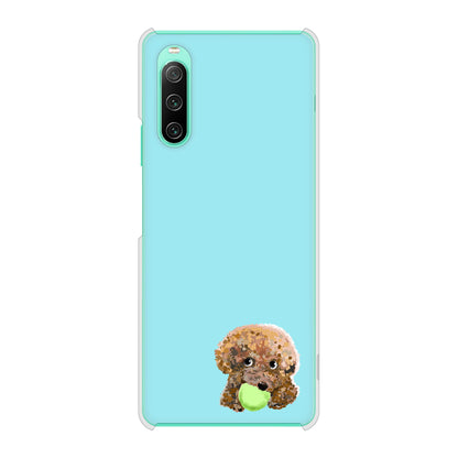 Xperia 10 IV SO-52C docomo 高画質仕上げ 背面印刷 ハードケース トイプードル＆ボール