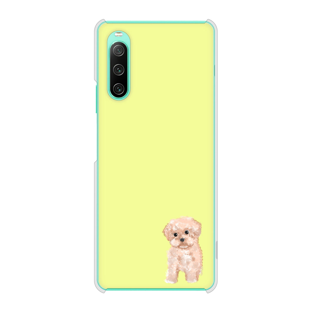 Xperia 10 IV SO-52C docomo 高画質仕上げ 背面印刷 ハードケース トイプードルアプリコット