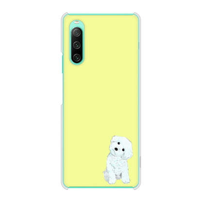 Xperia 10 IV SO-52C docomo 高画質仕上げ 背面印刷 ハードケース トイプードルホワイト