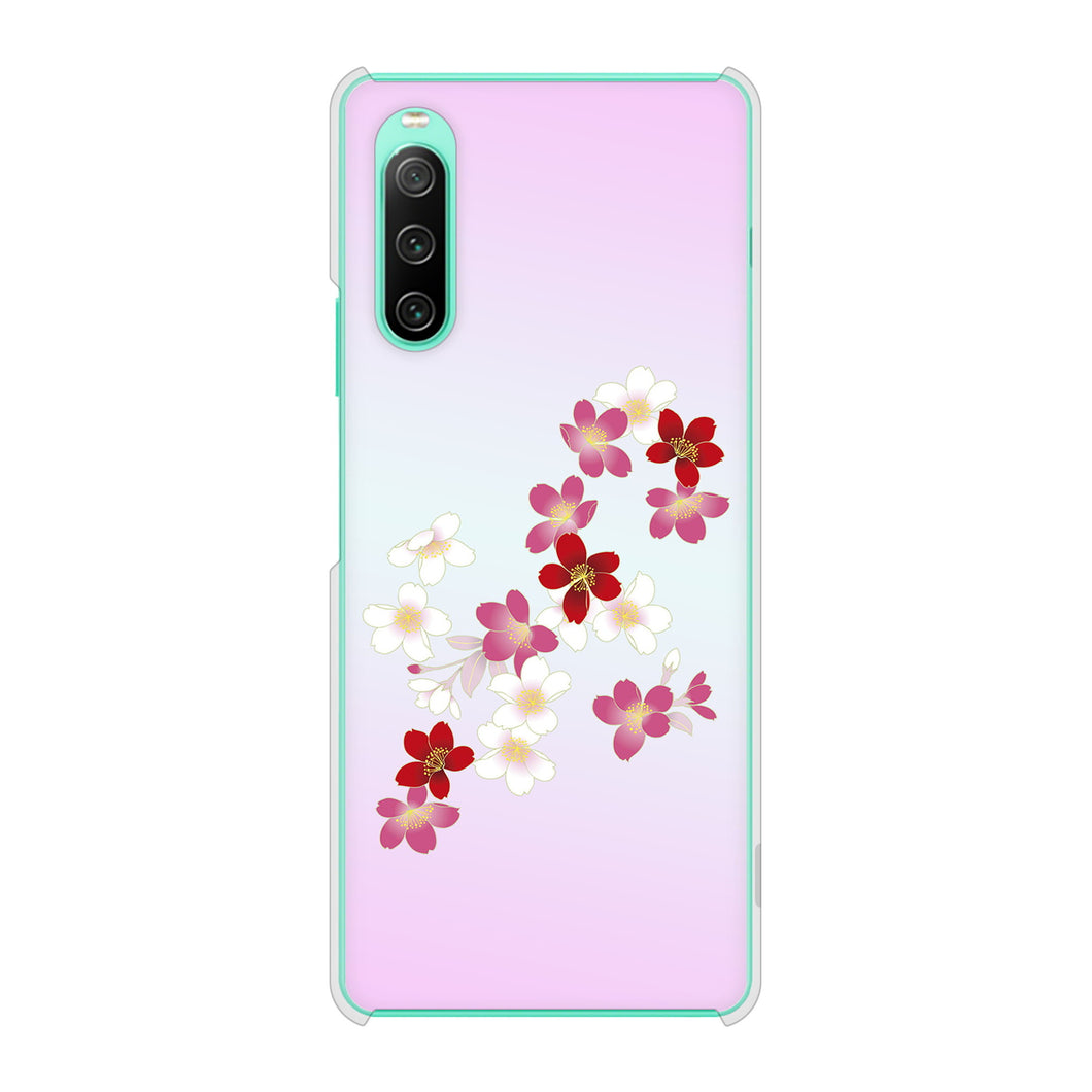 Xperia 10 IV SO-52C docomo 高画質仕上げ 背面印刷 ハードケース 和花柄