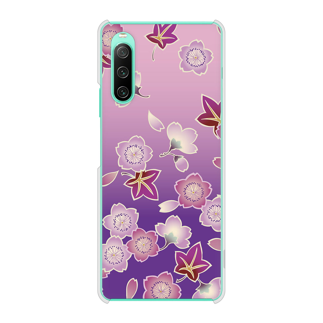 Xperia 10 IV SO-52C docomo 高画質仕上げ 背面印刷 ハードケース 和花柄