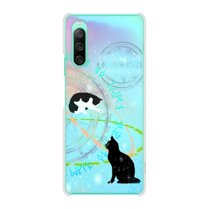 Xperia 10 IV SO-52C docomo 高画質仕上げ 背面印刷 ハードケース 魔法陣猫