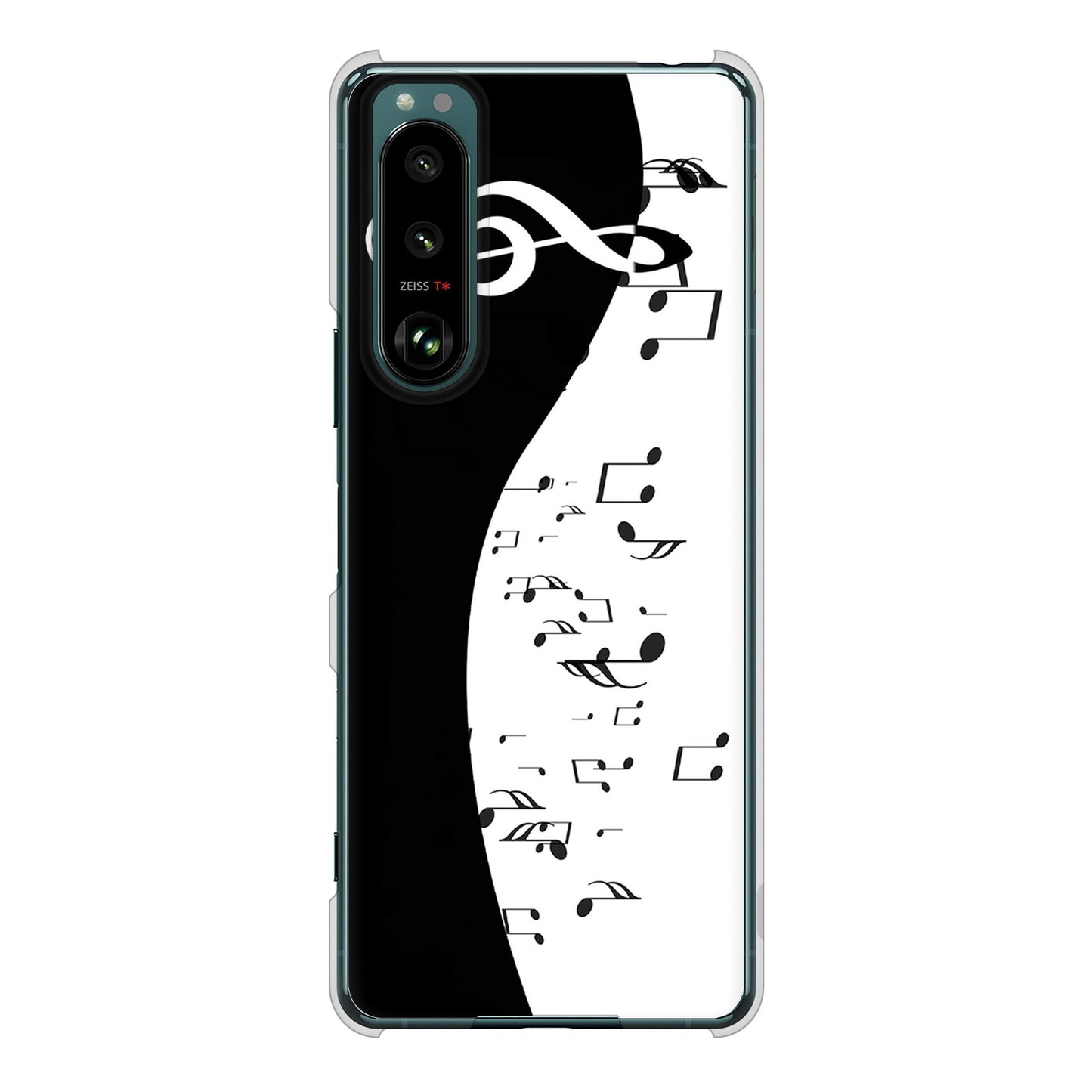 Xperia 5 III SO-53B docomo 高画質仕上げ 背面印刷 ハードケース 音符