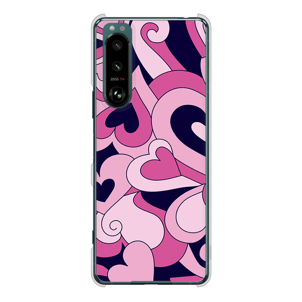 Xperia 5 III SO-53B docomo 高画質仕上げ 背面印刷 ハードケース プリティハート