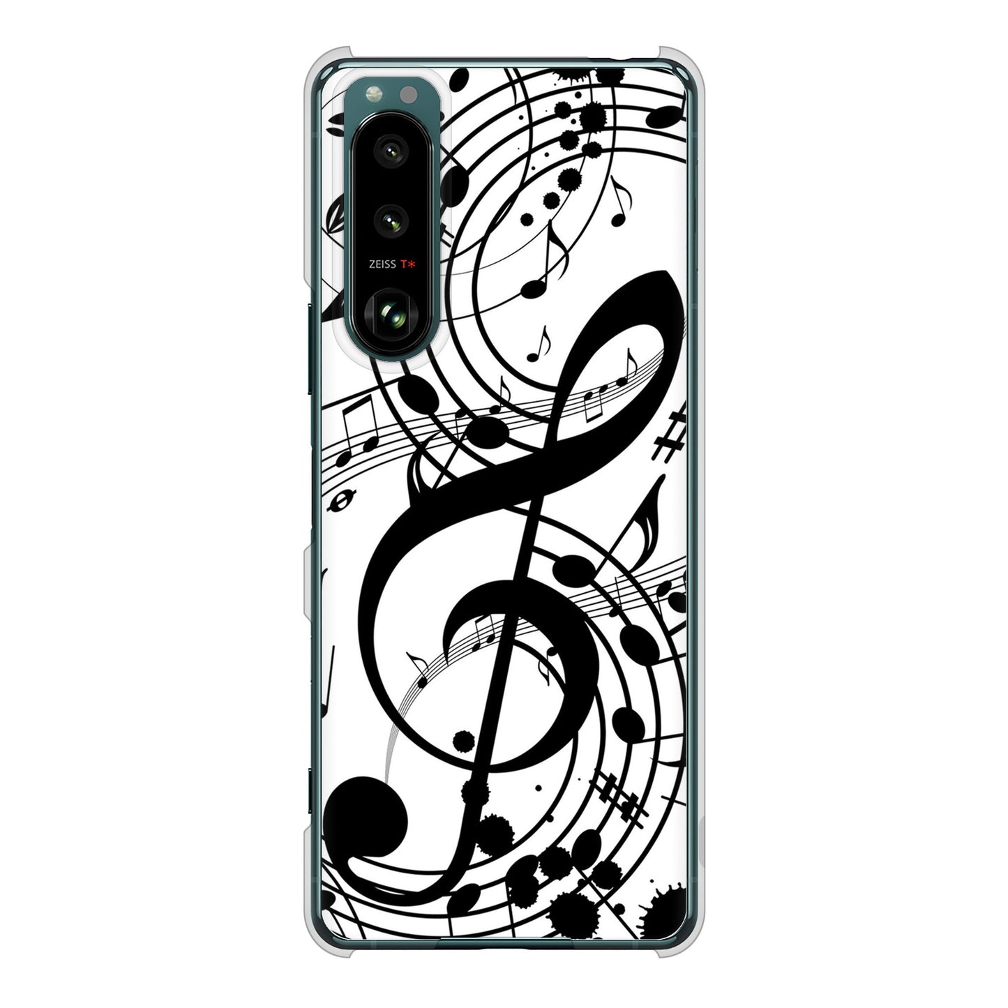 Xperia 5 III SO-53B docomo 高画質仕上げ 背面印刷 ハードケース 音符