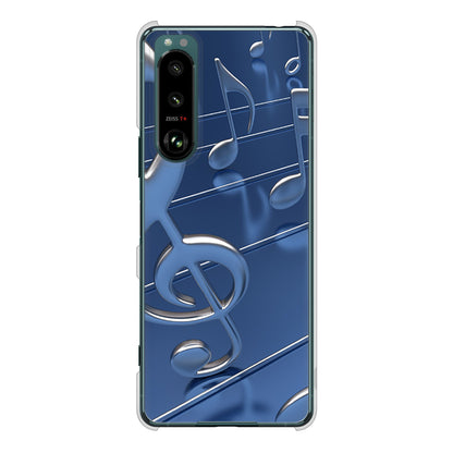 Xperia 5 III SO-53B docomo 高画質仕上げ 背面印刷 ハードケース 音符