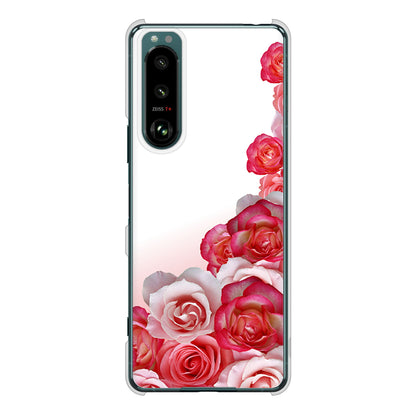 Xperia 5 III SO-53B docomo 高画質仕上げ 背面印刷 ハードケース ロマンチックなバラ