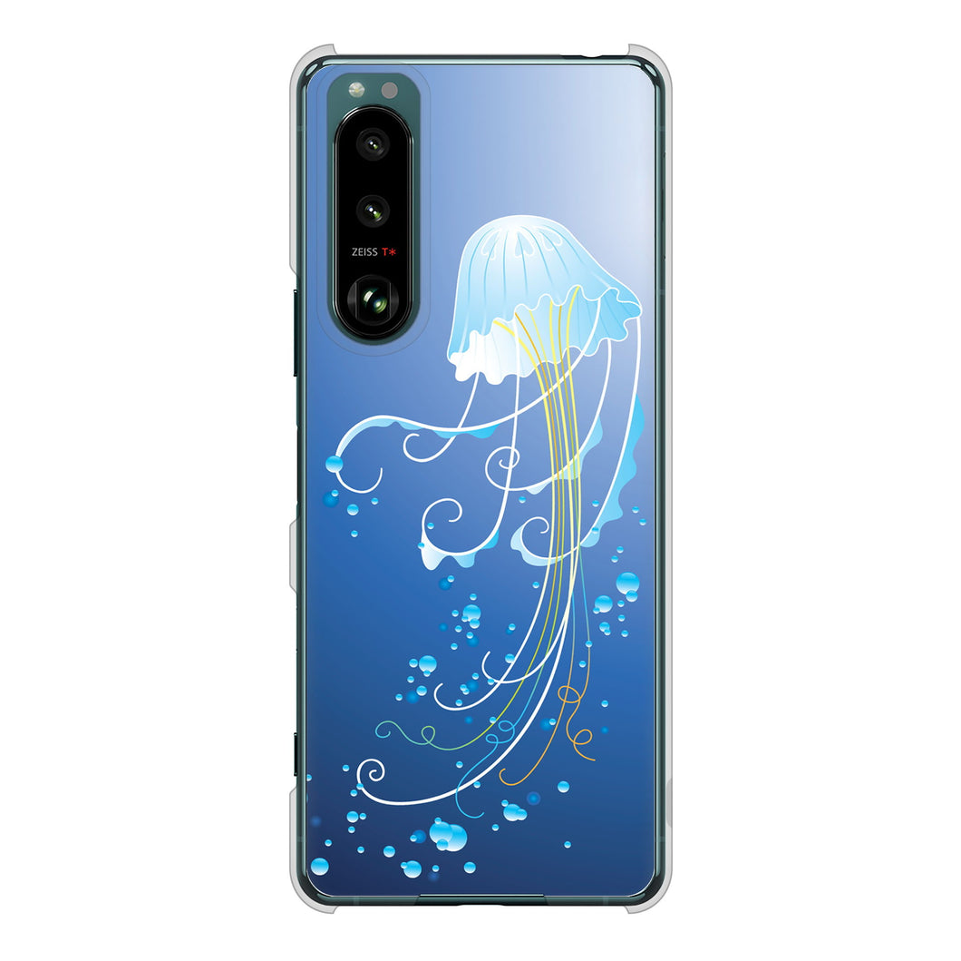 Xperia 5 III SO-53B docomo 高画質仕上げ 背面印刷 ハードケース 【362 ジェリーフィシュ】