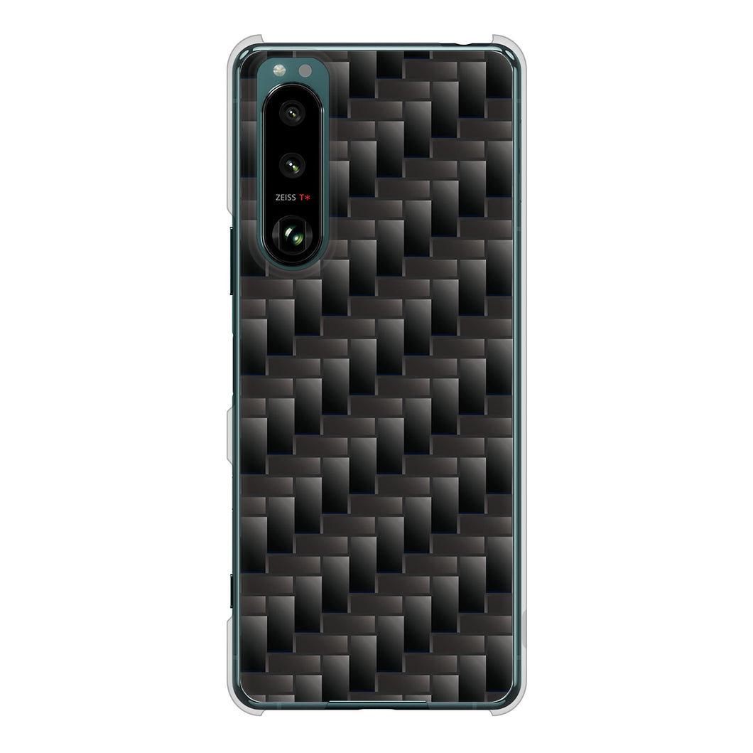 Xperia 5 III SO-53B docomo 高画質仕上げ 背面印刷 ハードケース 【461 カーボン】