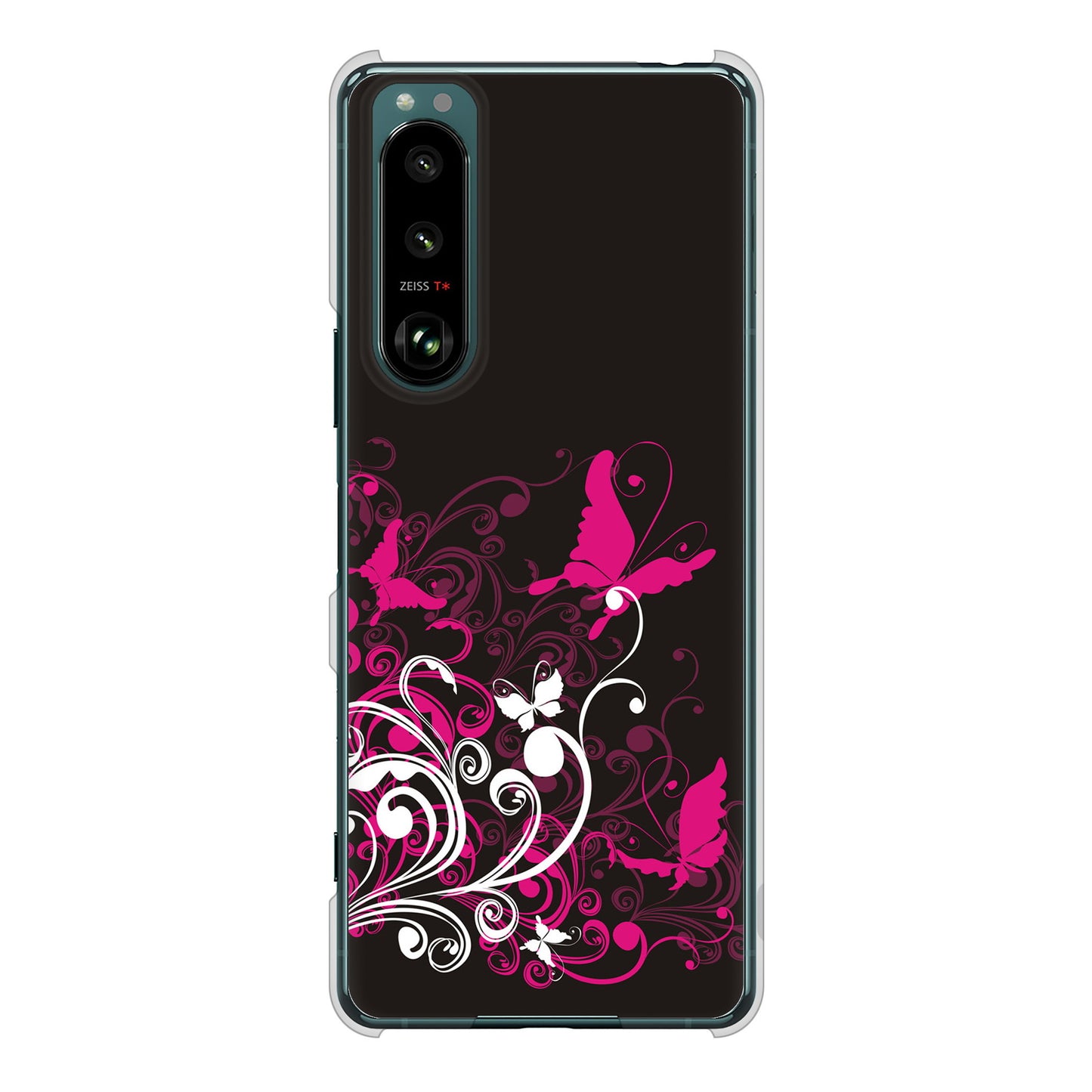 Xperia 5 III SO-53B docomo 高画質仕上げ 背面印刷 ハードケース バタフライ