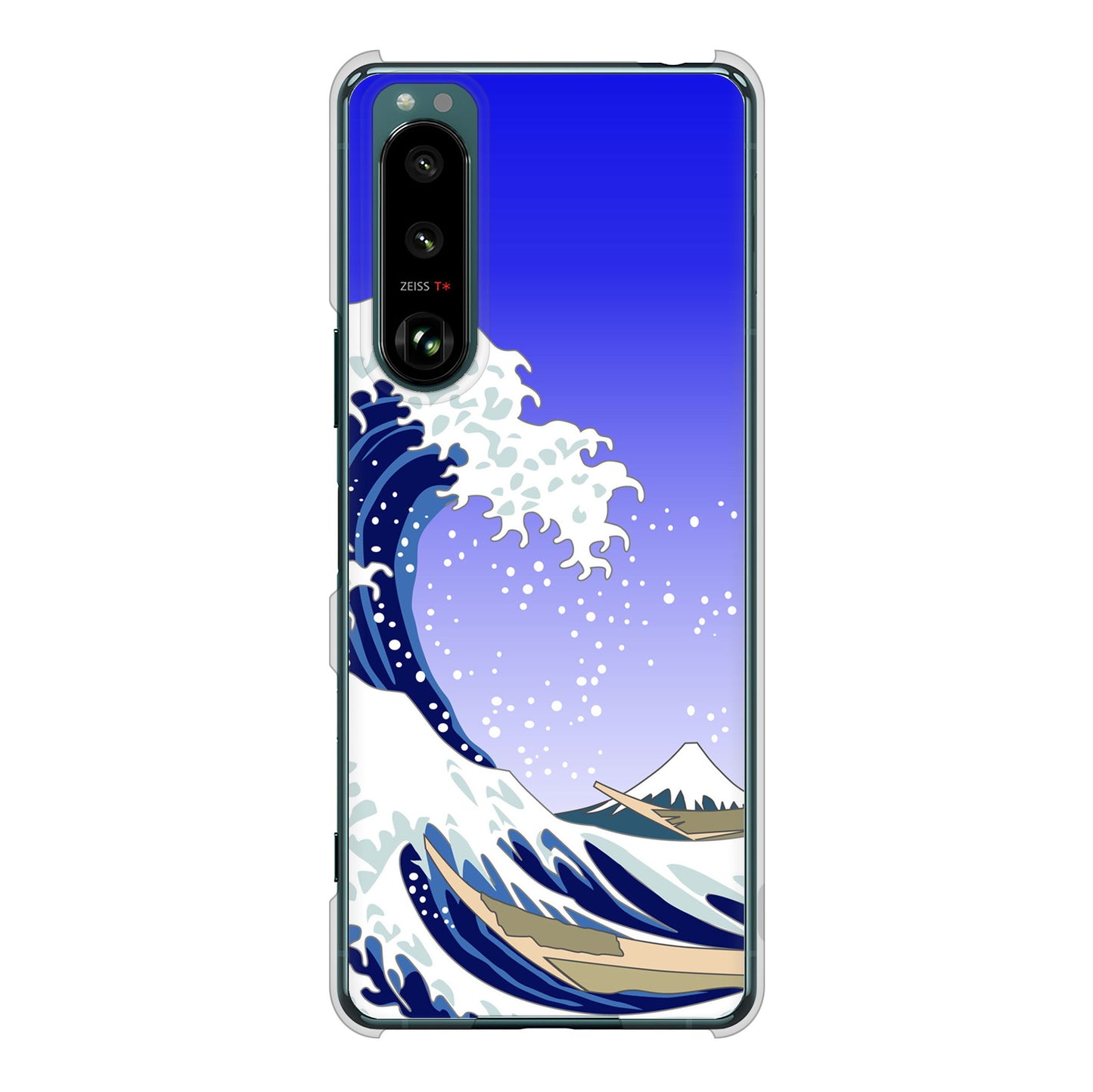 Xperia 5 III SO-53B docomo 高画質仕上げ 背面印刷 ハードケース 【625 波に富士】