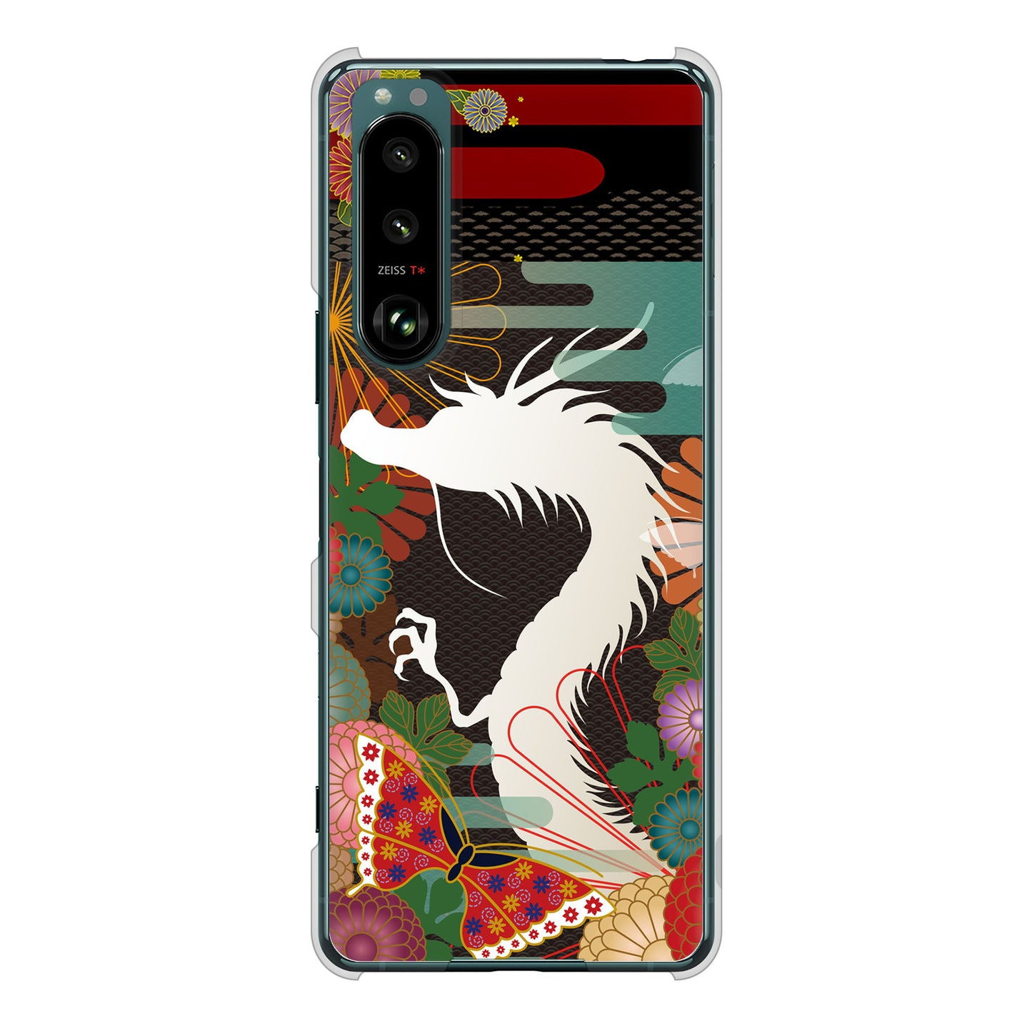 Xperia 5 III SO-53B docomo 高画質仕上げ 背面印刷 ハードケース 【635 白龍】