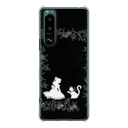 Xperia 5 III SO-53B docomo 高画質仕上げ 背面印刷 ハードケース お姫様とネコ