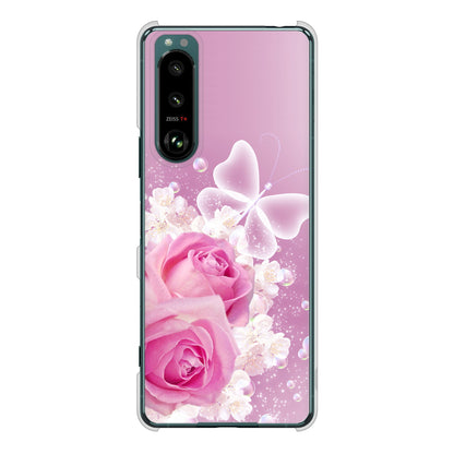 Xperia 5 III SO-53B docomo 高画質仕上げ 背面印刷 ハードケース ロマンチックなバラ