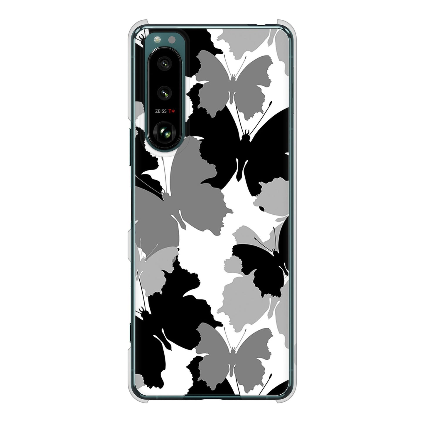 Xperia 5 III SO-53B docomo 高画質仕上げ 背面印刷 ハードケース 【1336 夜の蝶】