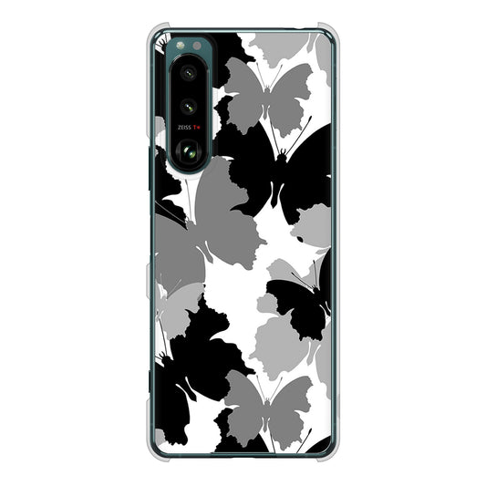 Xperia 5 III SO-53B docomo 高画質仕上げ 背面印刷 ハードケース 【1336 夜の蝶】