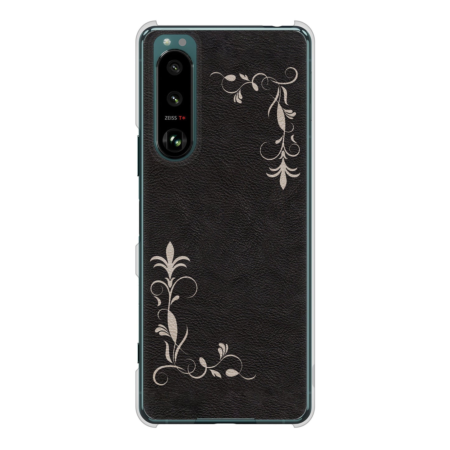 Xperia 5 III SO-53B docomo 高画質仕上げ 背面印刷 ハードケース 【EK825 レザー風グラスフレーム】