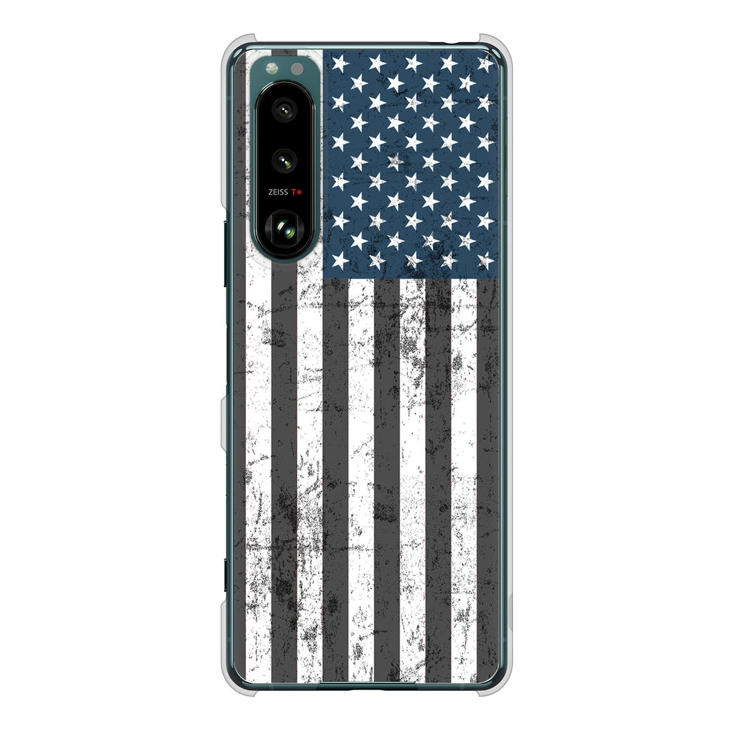 Xperia 5 III SO-53B docomo 高画質仕上げ 背面印刷 ハードケース 【EK864 アメリカンフラッグビンテージ】