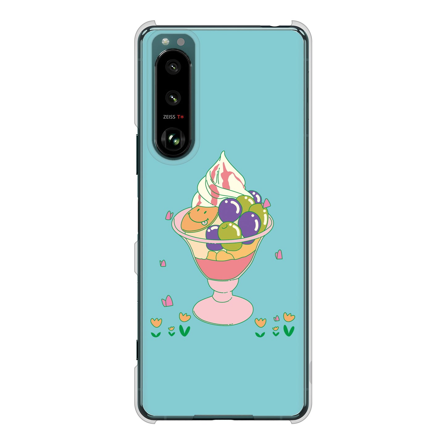 Xperia 5 III SO-53B docomo 高画質仕上げ 背面印刷 ハードケース スイーツイラスト