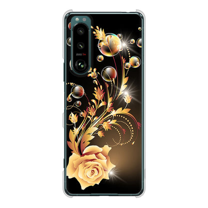 Xperia 5 III SO-53B docomo 高画質仕上げ 背面印刷 ハードケース ロマンチックなバラ