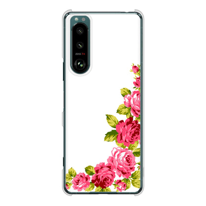 Xperia 5 III SO-53B docomo 高画質仕上げ 背面印刷 ハードケース ロマンチックなバラ