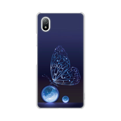 Xperia Ace III SO-53C docomo 高画質仕上げ 背面印刷 ハードケース バタフライ