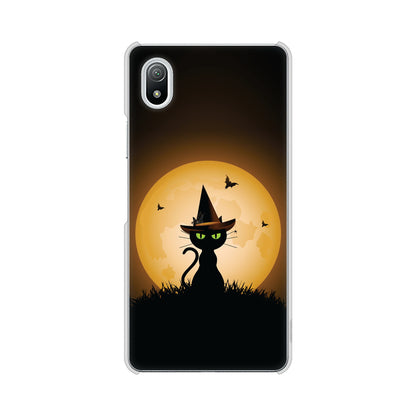 Xperia Ace III SO-53C docomo 高画質仕上げ 背面印刷 ハードケース 夜とネコ